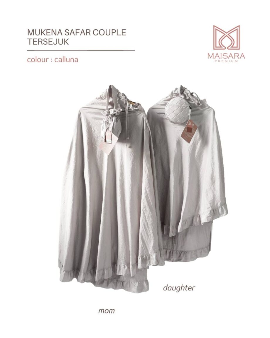 Prayer Set Maisara - Safar Parasut Dobby Mom only - Calluna (Light Grey)