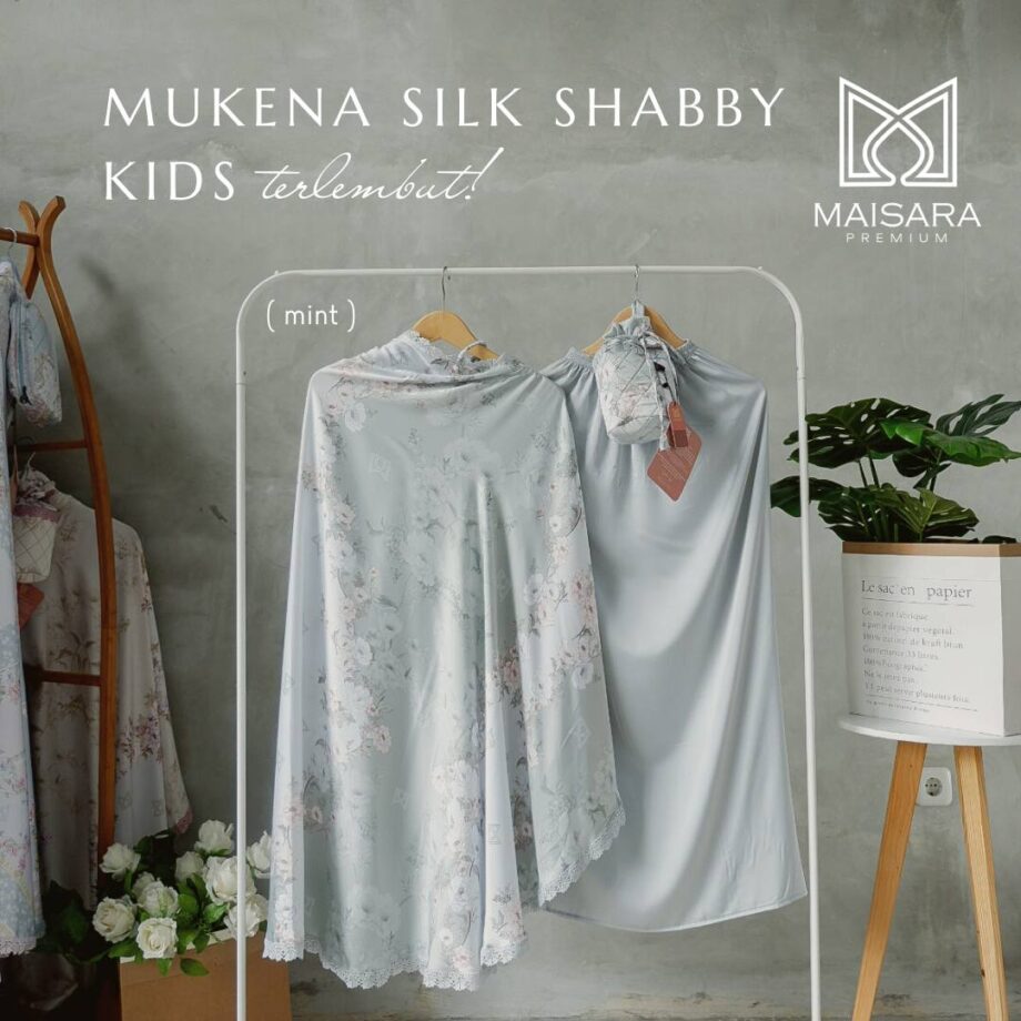 Prayer Set Silk Maisara KIDS - Mint