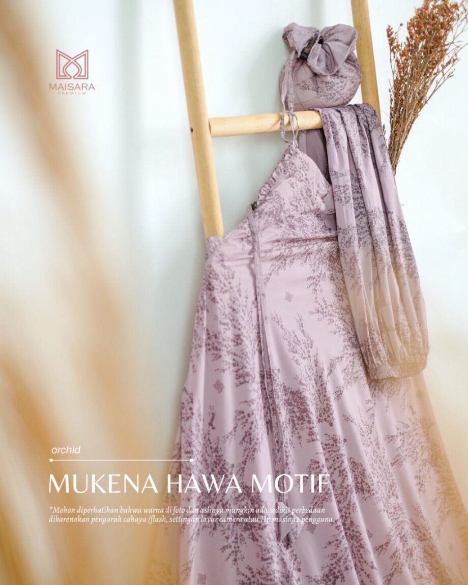 Prayer Set Maisara - Hawa Motif Orchid