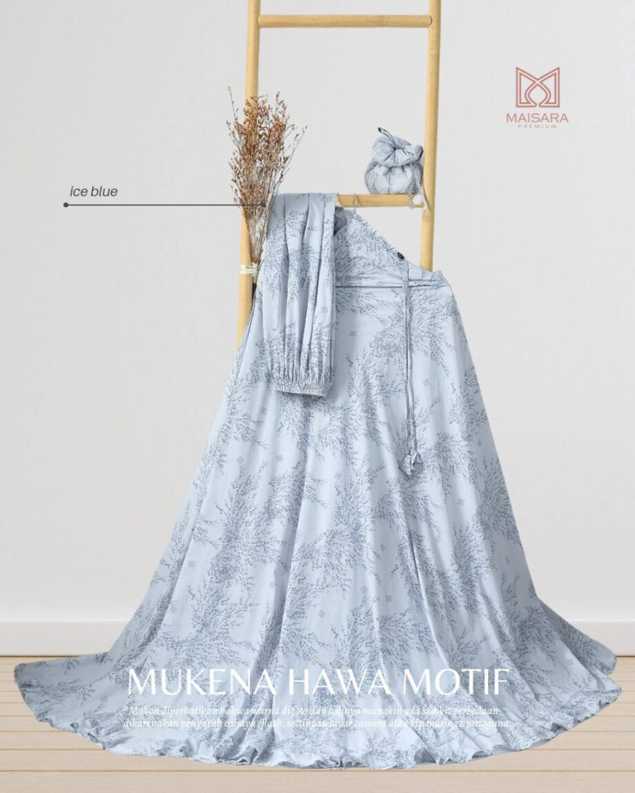 Prayer Set Maisara - Hawa Motif Ice Blue