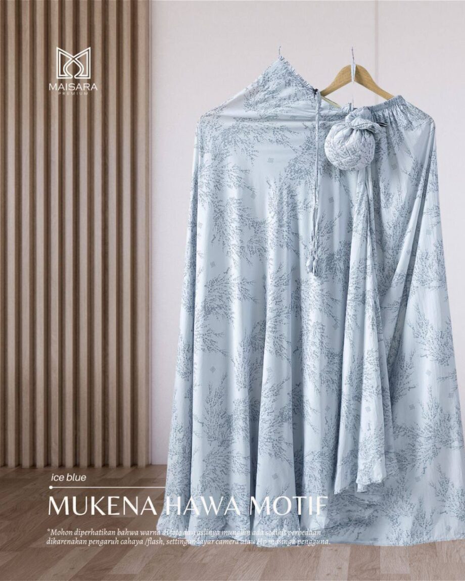 Prayer Set Maisara - Hawa Motif Ice Blue